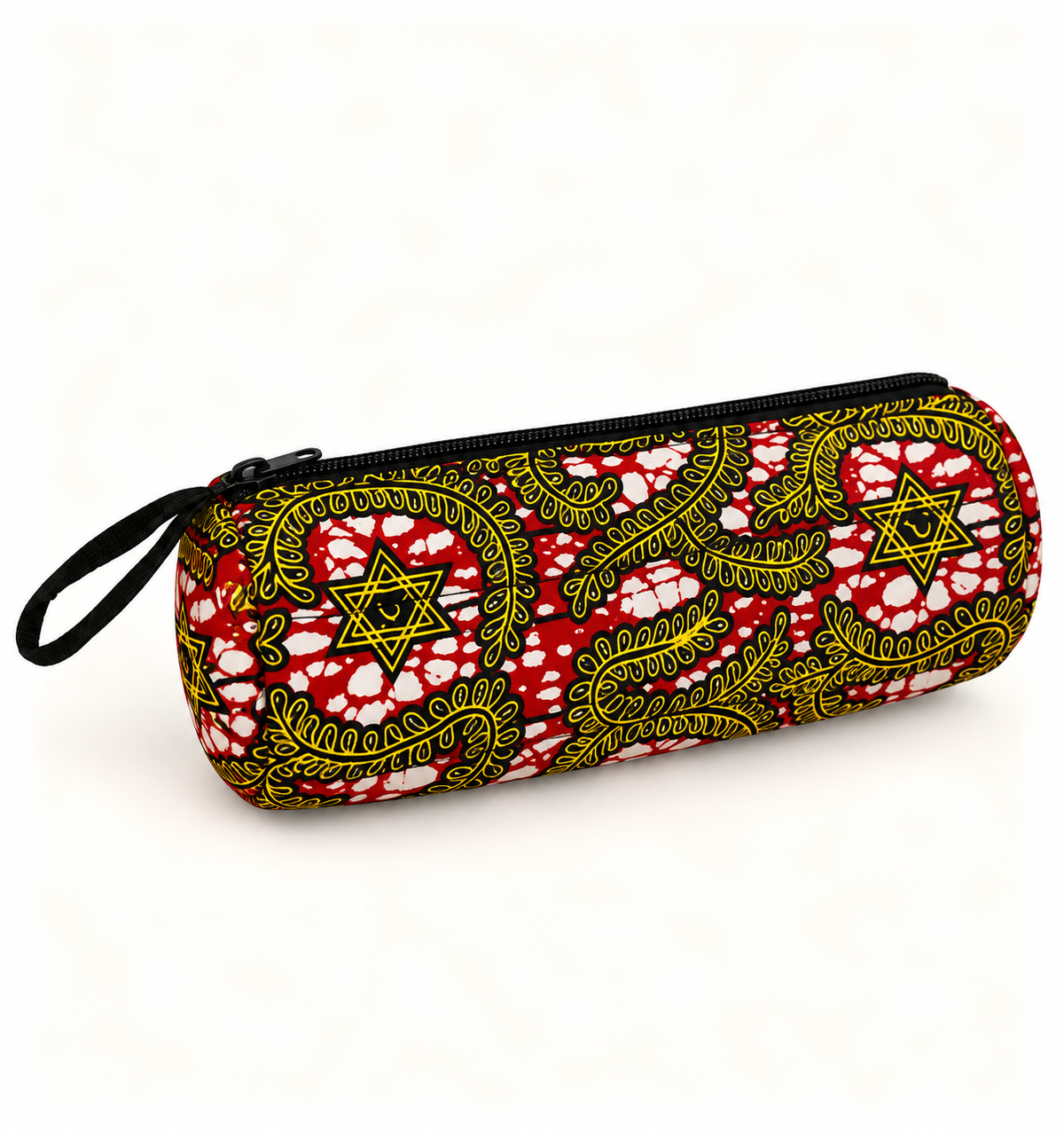 Makyaj Çantası – Kırmızı Yıldız Paisley Motifli